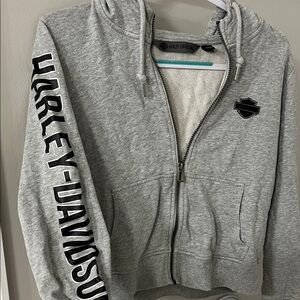 Harley-Davidson Heather Gray Hoodie with Black Logo